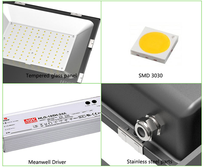 ไฟ LED น้ำท่วมกลางแจ้ง 100 วัตต์ ไฟ LED น้ำท่วมกลางแจ้ง 100 วัตต์