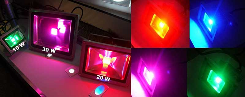 RGB LED フラッドライト（穂軸チップ付き）