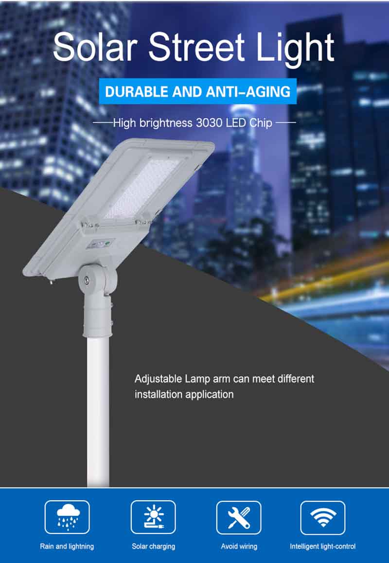 Lampu jalan tenaga surya led 100w