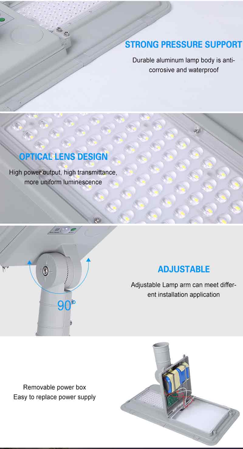 Réverbère solaire mené par 100w