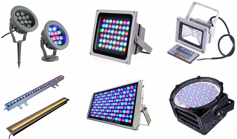 lampu banjir led rgb dengan pengontrol dmx