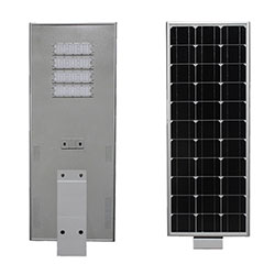 Luz de rua LED integrada alimentada por energia solar de 150 watts tudo em um