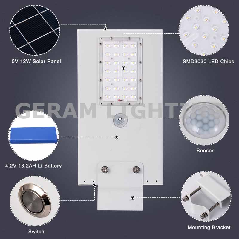 15w all in one solar led street light