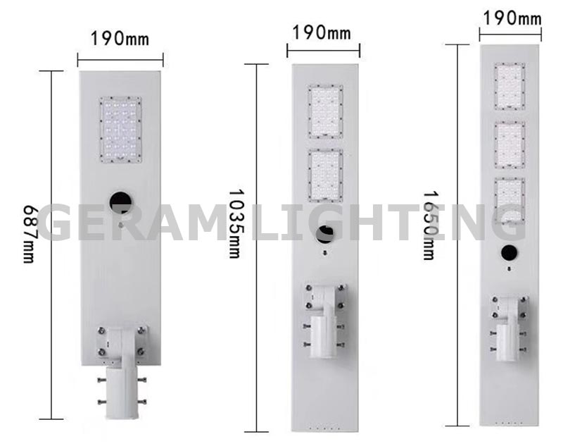 20w 40w 60w todo en una farola LED solar