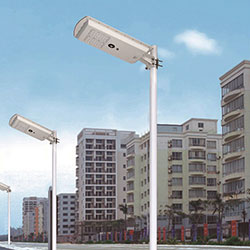 Lampu jalan led tenaga surya all in one 25 watt