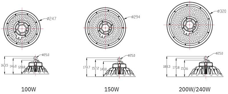 36000 lumen ufo led högviktsljus