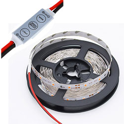 CRI สูง 12V 24V SMD 2835 5050 ไฟ LED Strip แบบหรี่แสงได้