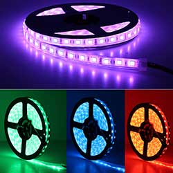 ซุปเปอร์สดใส 12V 24V 110V 220V SMD 5050 ไฟ LED Strip