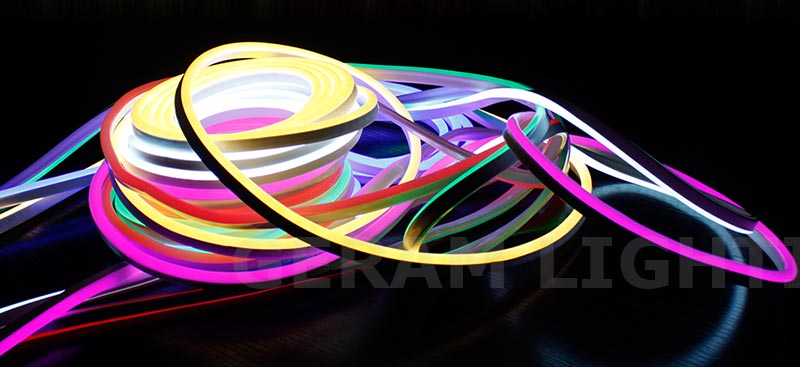 lågspänning dc 12v 24v ip65 neon led strip ljus