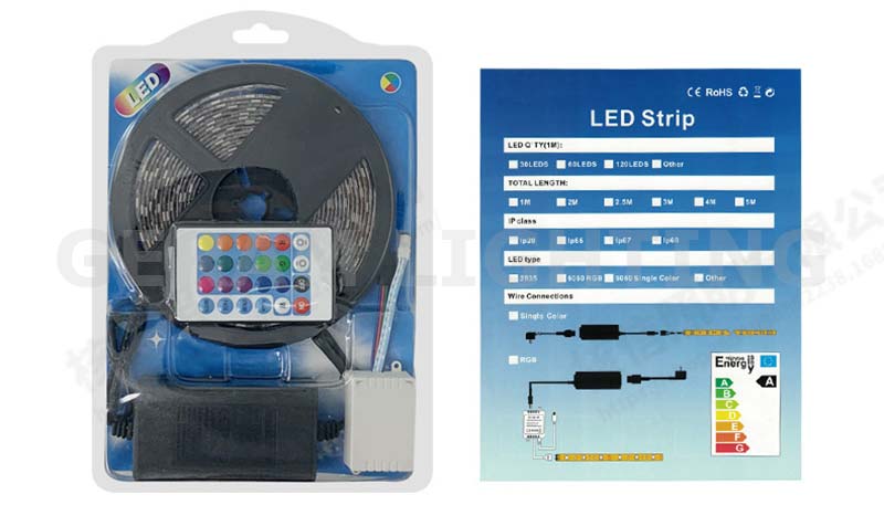 fjernstyret rgb led strip lys