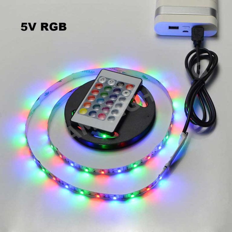 Indoor Decoration Multi Coloured RGB 5V USB LED Strip Light