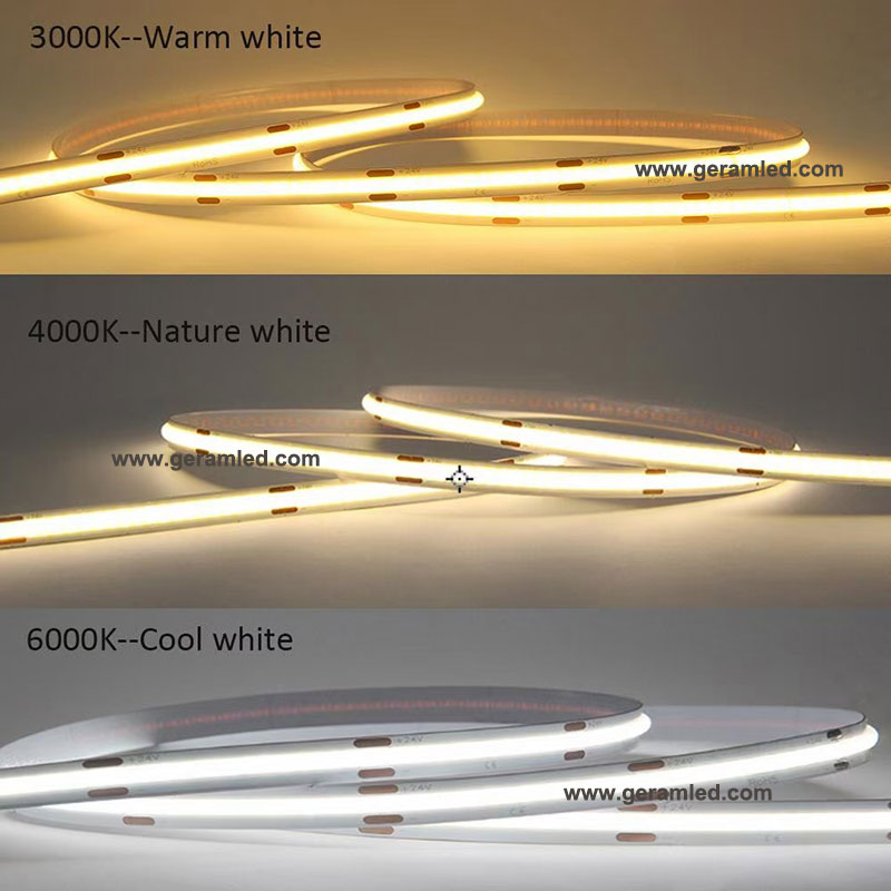 3000k 4000k 6000k cob led strip light