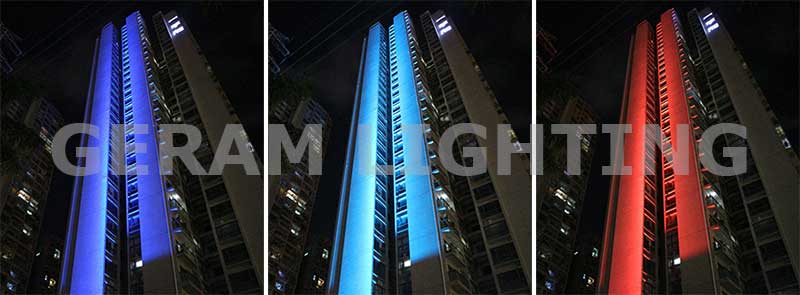 dmx rgb flood light for high building