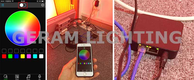 aplikasi telefon mudah alih dikawal rgb rgb dmx lampu banjir