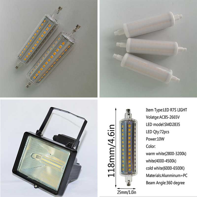 r7s led bulb 118mm 10w