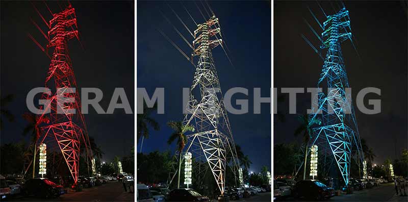 dmx rgb led flood light for tower