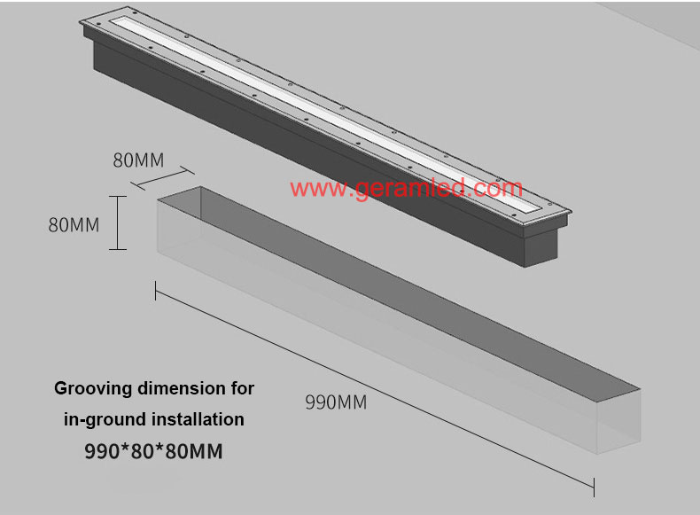 DMX RGB Stainless Steel IP68 LED Wall Washer Light