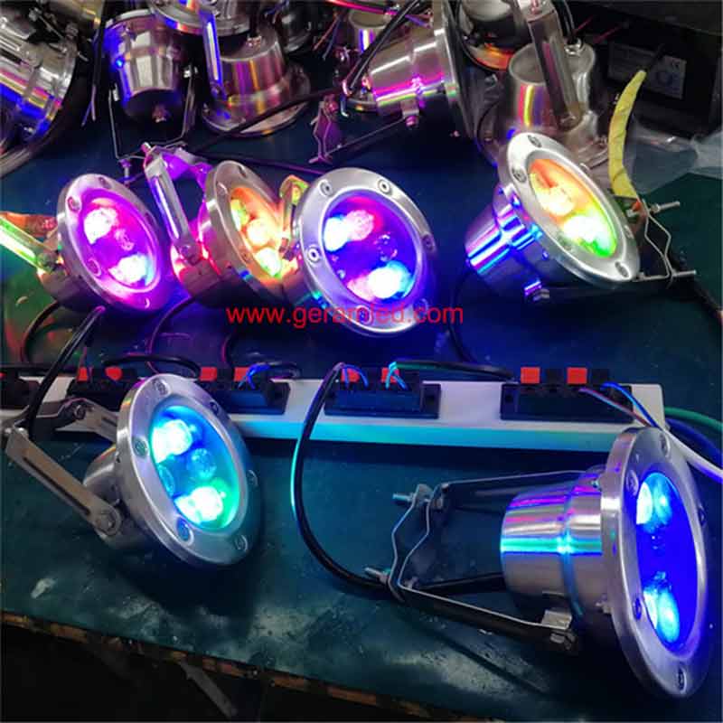 ការប្តូរពណ៌ខាងក្រៅ DMX RGB LED Water Fountain Lights