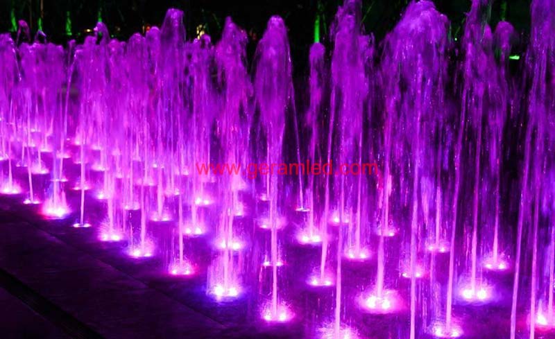 ការប្តូរពណ៌ខាងក្រៅ DMX RGB LED Water Fountain Lights