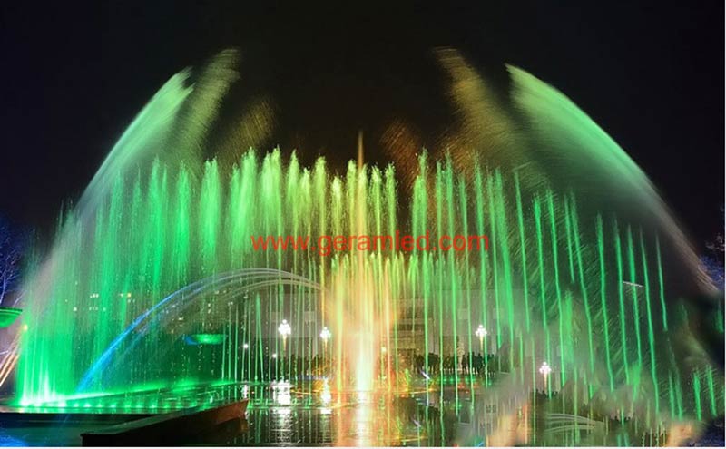 ការប្តូរពណ៌ខាងក្រៅ DMX RGB LED Water Fountain Lights