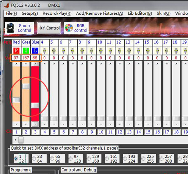 Come utilizzare il software di programmazione del controller DMX 512?