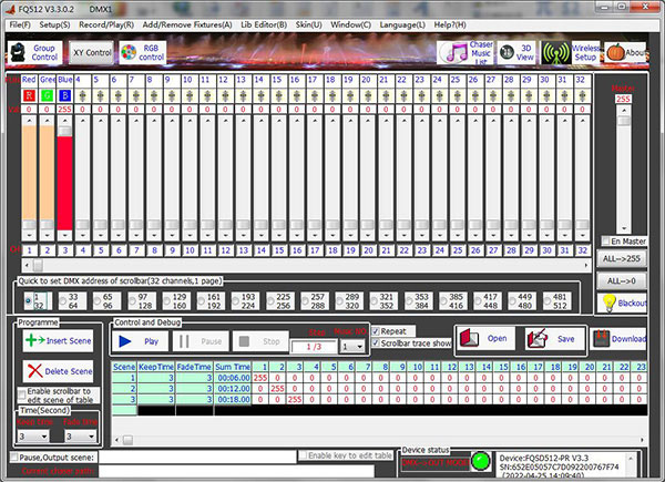 Come utilizzare il software di programmazione del controller DMX 512?