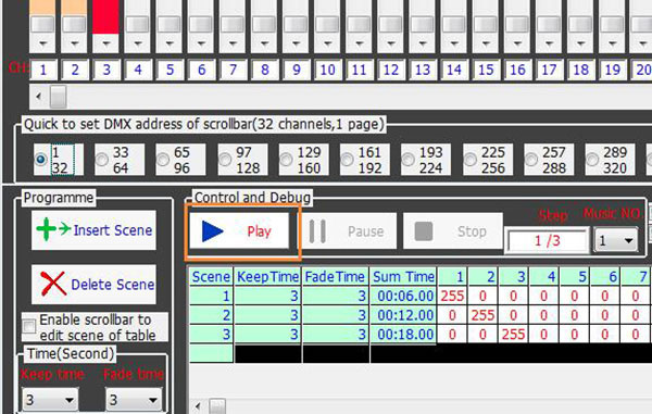 Hvordan bruger man DMX 512 Controller Programmering Software?